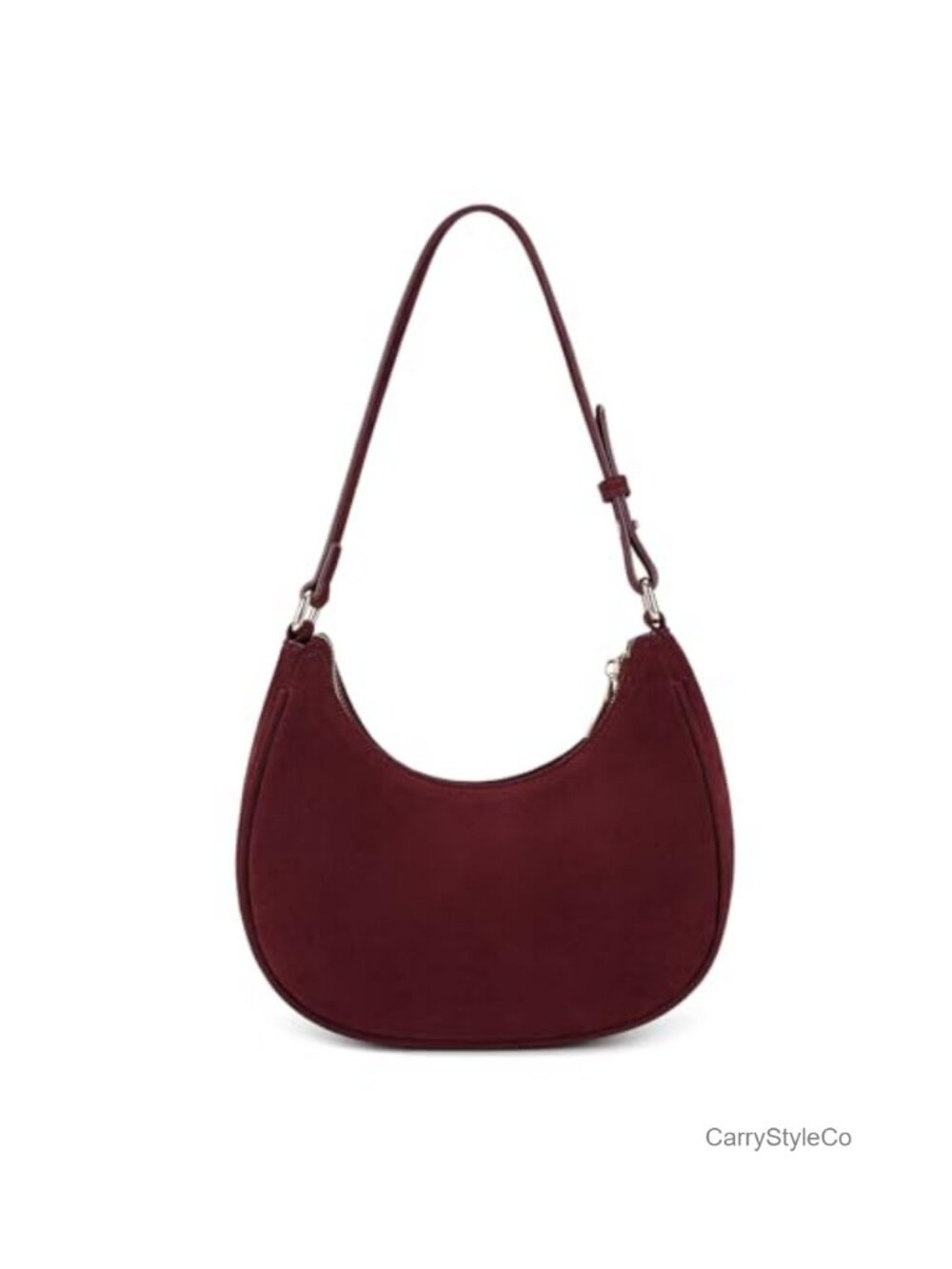 PU Leather Hobo Shoulder Bag Cute Mini Tote Purse Zipper Clutch